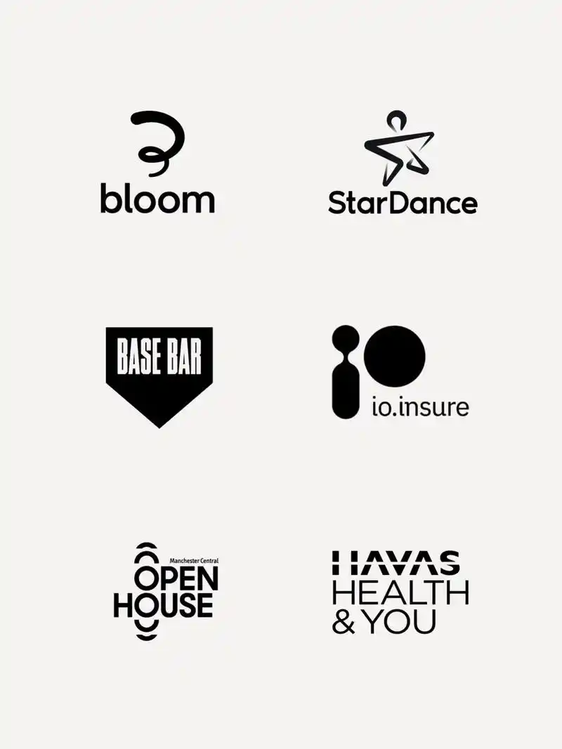 创意logo设计的魅力在于其精湛的抽象图案和英文字体设计排版.