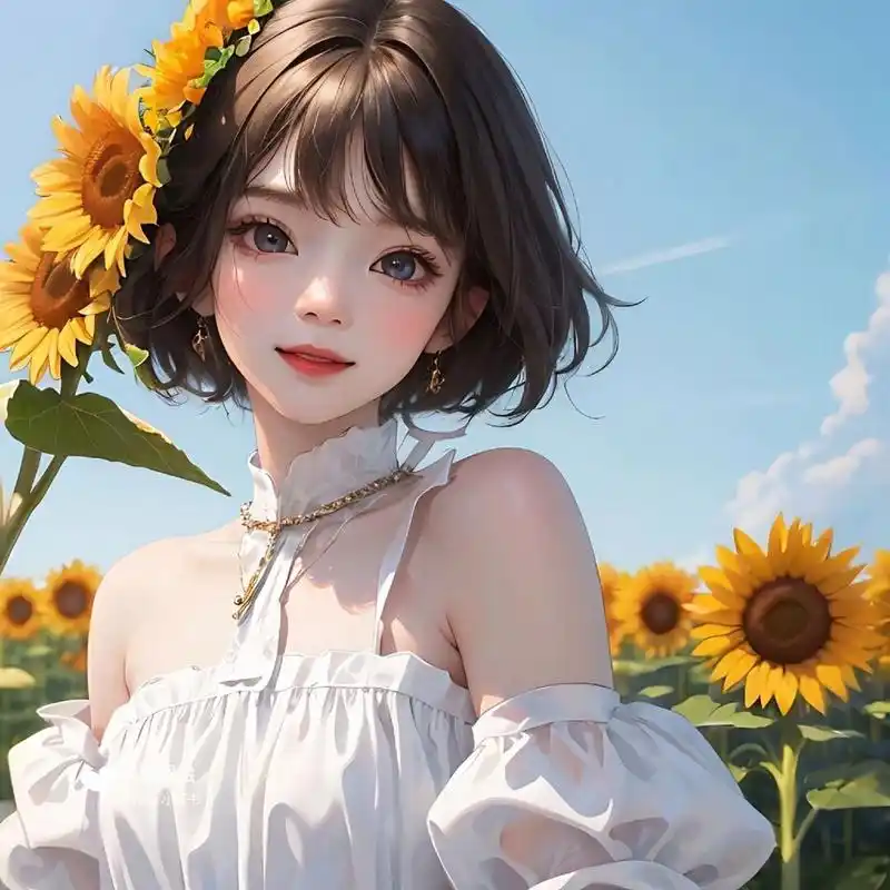 女生头像# #好看的女生头像# #向日葵女孩# #ai绘画# #寻找小红殚