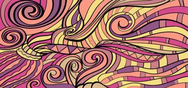 线条涂鸦彩色纹理艺术背景