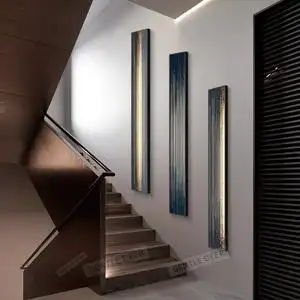 高级感楼梯装饰画客厅餐厅轻奢艺术玄关画卧室壁画沙发背景墙挂画
