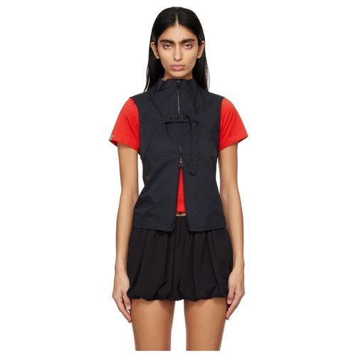 open yy 黑色束带马甲女