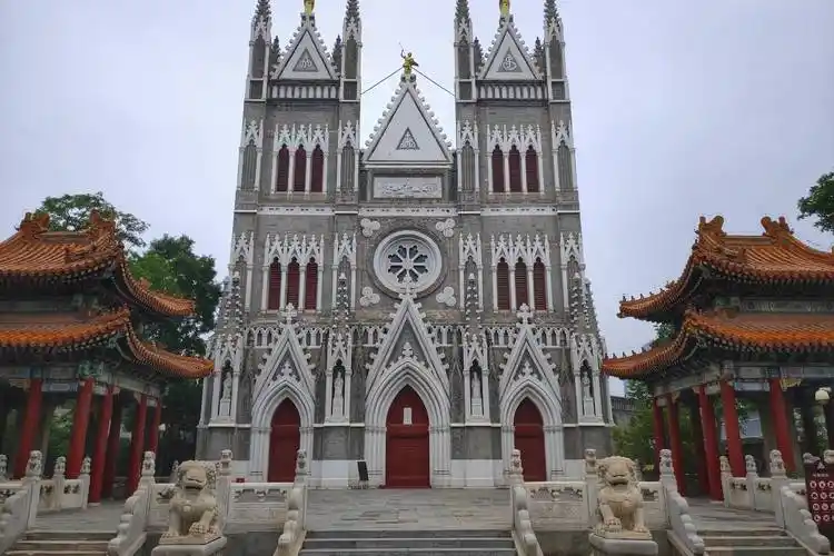 西什库天主教堂中西合璧的建筑北京最古老的教堂之一