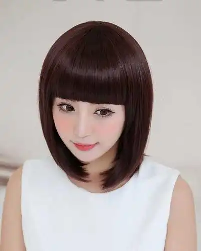 假发女短发bobo头韩国发型头套女假发短发波波头可爱齐刘海假发
