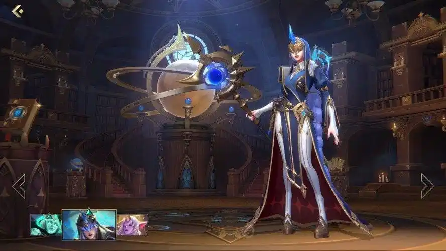 索拉卡占星师皮肤的立绘效果特别精美,她手持这一把巨