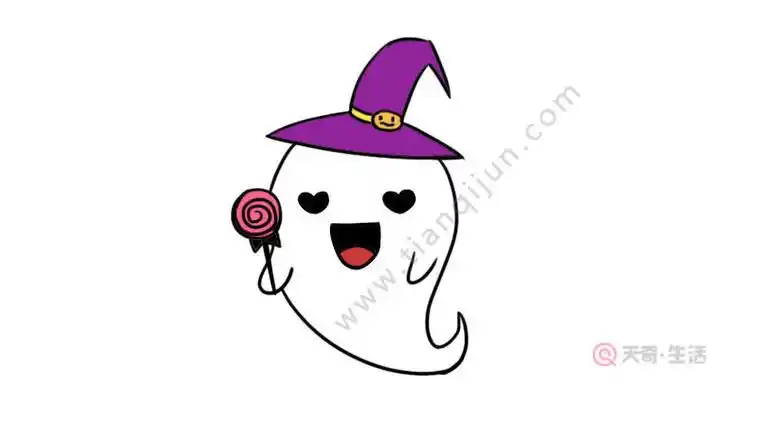 幽灵简笔画 恐怖,可爱幽灵简笔画- 三君经验百科网