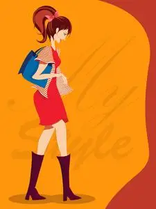 儿童画侧面人物图片-儿童画侧面人物素材-儿童画侧面人物插画-摄图新