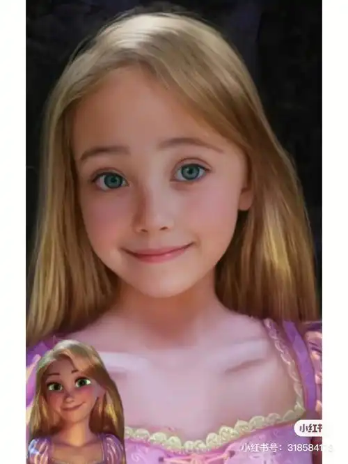 迪士尼公主小时候