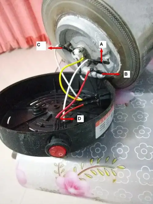 小电锅的开关坏了,我想跳过开关把线直接连起来,怎么连