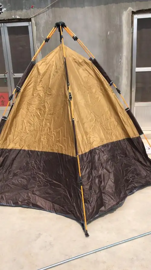 最后在爸爸电话的指导下我们终于把帐篷支好了.