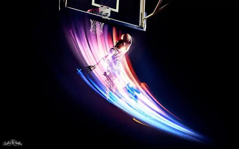 娱乐运动体育篮球nba箍颜色粉色青色黑色背景sportsbasketballnbahoop