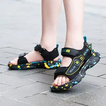 晋江儿童凉鞋男童露趾夏季运动沙滩鞋中大童男孩爆款凉拖运动凉鞋