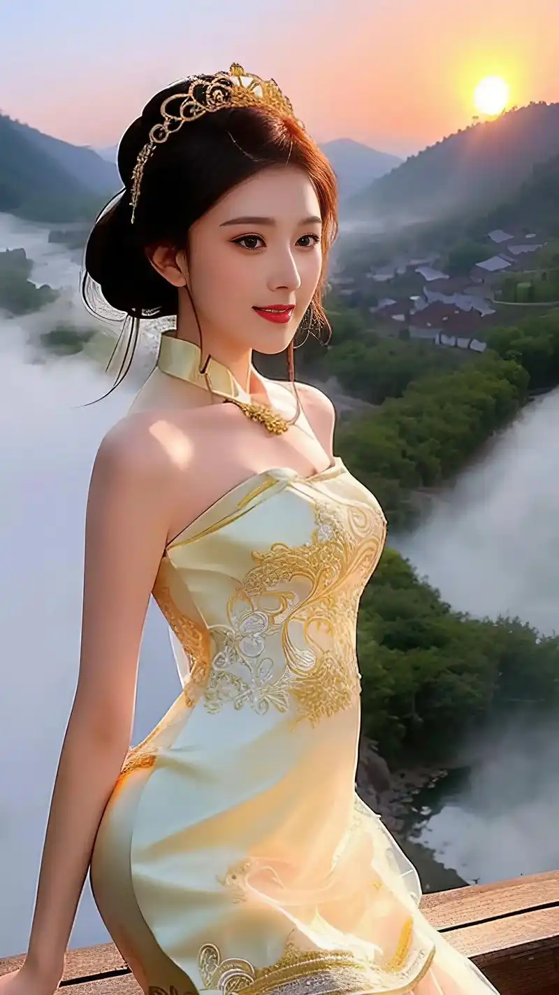 江南春夏,云山雾绕,姹紫嫣红,你喜欢哪一款呢?#好看的小姐姐 - 抖音