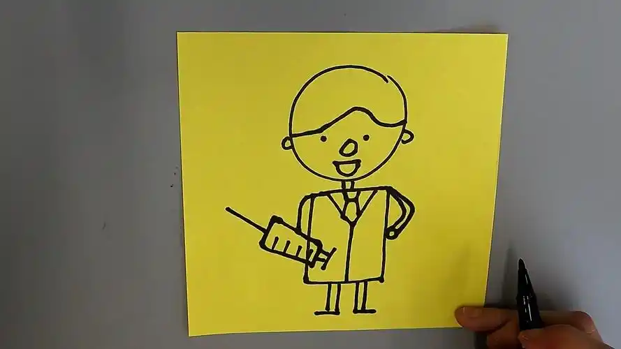 注射科医生的简笔画如何画?