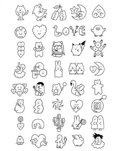 100种可爱简笔画图片100种可爱简笔画图片明亮