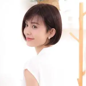 假发女短发波波头中短直r发发自然女士全真人发丝整顶头套袁泉同