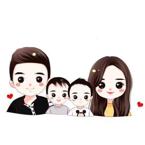 用手绘告别2020,让幸福抚平伤痕,唯美全家福头像