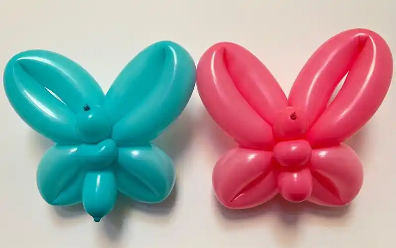 单根气球蝴蝶造型简单魔术气球造型教学气球的100种编织方法_哔哩哔哩