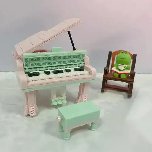 粉色系的钢琴积木也太可爱了!一整个爱住!