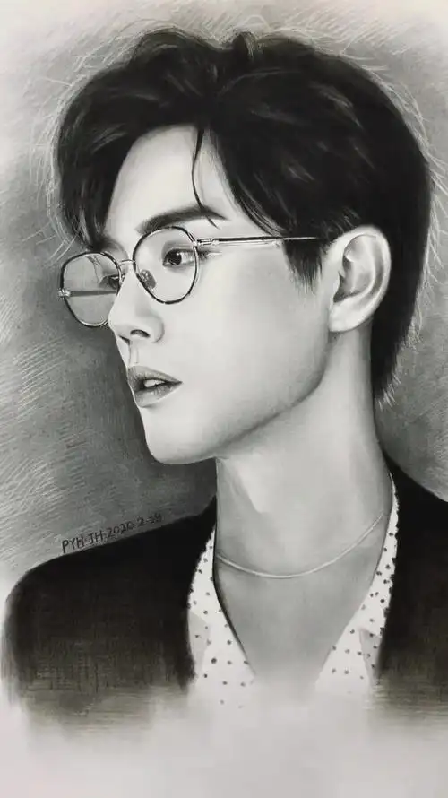 全程姨妈笑画完记录素描肖战高光时刻