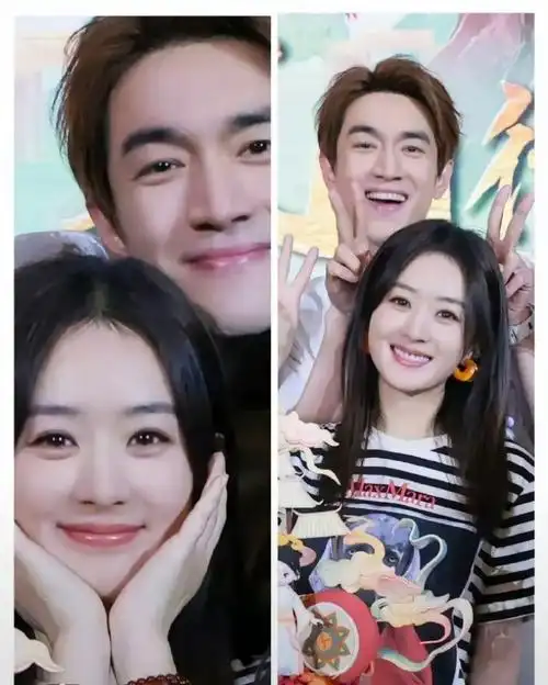 林更新只有跟赵丽颖在一起时,才会有娇羞感.