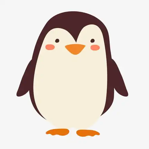 卡通手绘可爱企鹅矢量免抠图