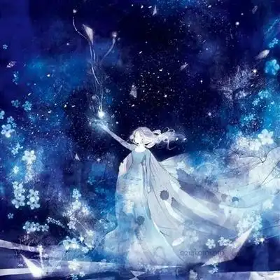 星空下的女生头像梦幻星空下的女孩图片