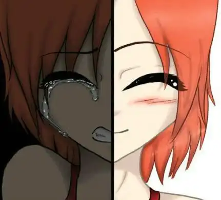 边笑边哭的动漫表情