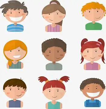 9款可爱儿童头像矢量素材