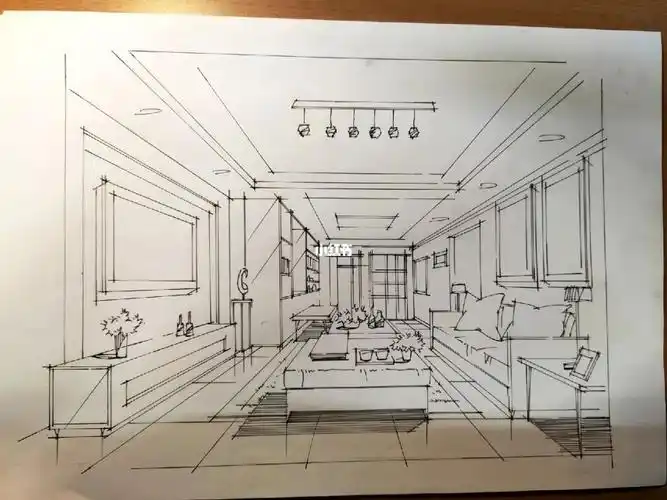 环艺考研  #客厅效果图  #效果图  #效果图手绘  #室内手绘效果图