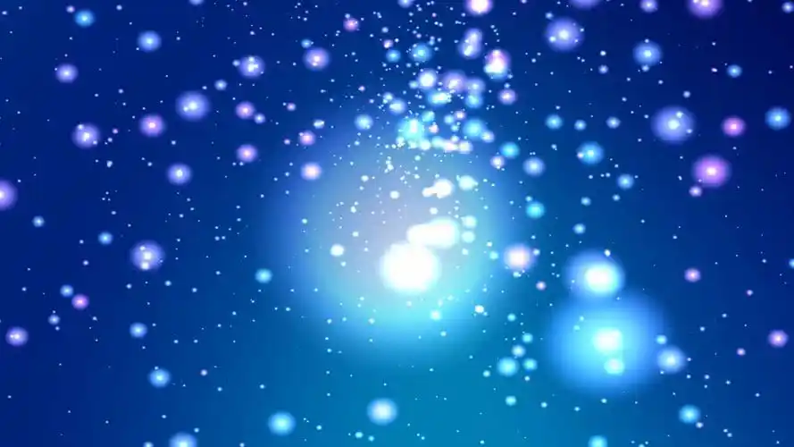 蓝色柔和漂浮粒子视频素材