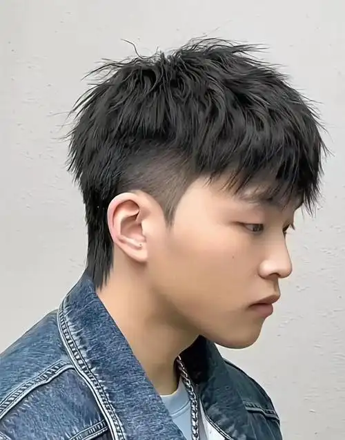 接下来,我们来看看男士纹理烫