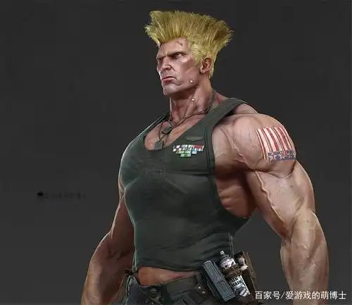 《街头霸王》古烈的扫把头放下来是什么样子?