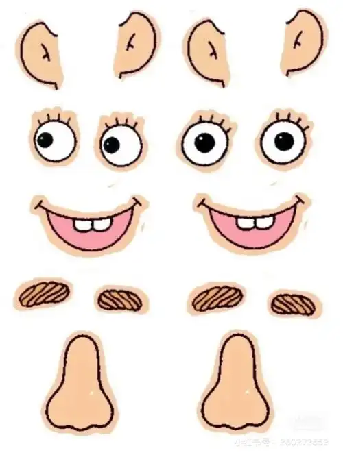 五官图片找了好久感谢小红书