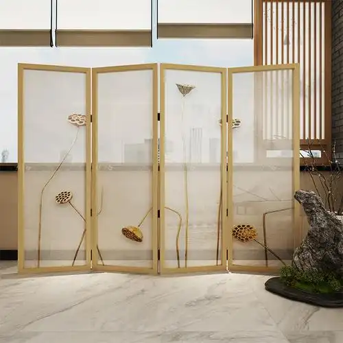 中式古风进门实木入户挡煞玄关屏风卧室遮挡家用隔断客厅定制屏障