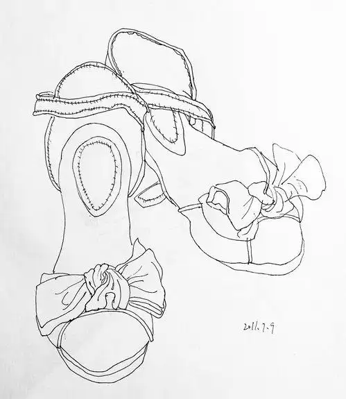 凉鞋 写生速写 2011年