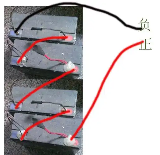 四只电瓶怎么接线