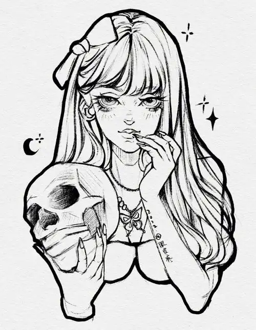 今天仍旧暗黑系左划上妆