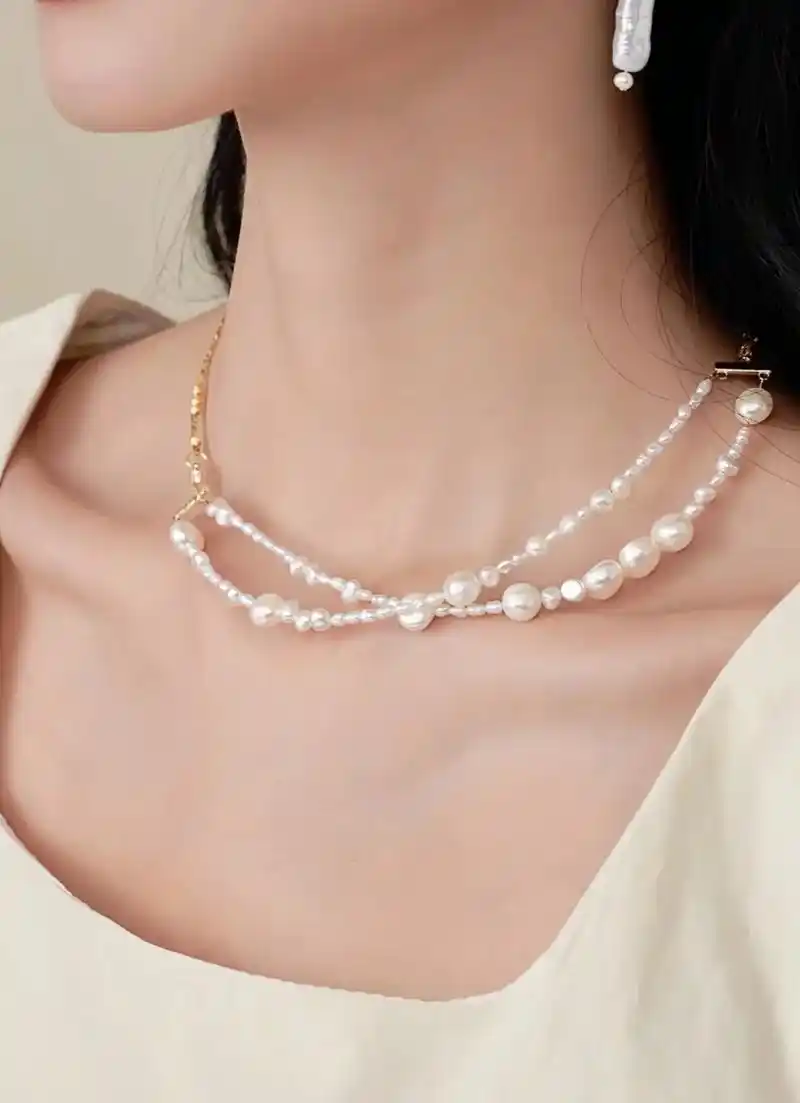 珍珠项链搭配什么衣服好看 - 抖音