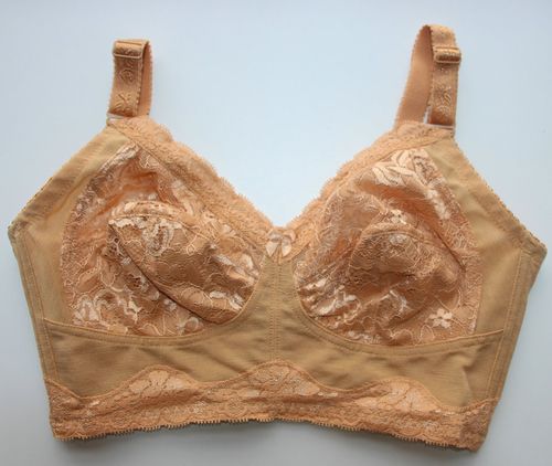 羽燕双飞薄款全罩杯无钢圈大码缩胸五排扣文胸