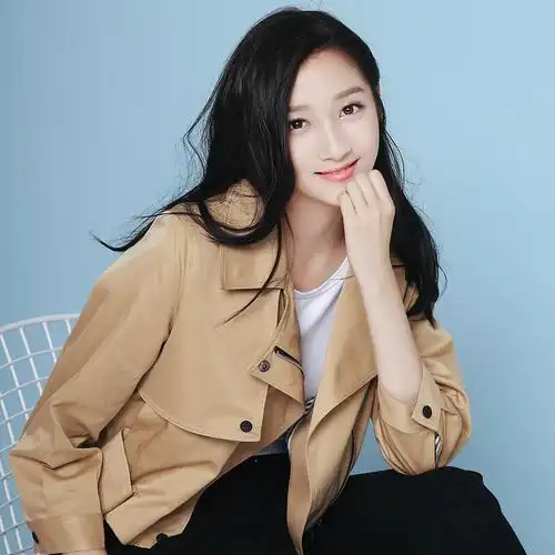 关晓彤明星同款秋冬新品斜纹高弹丝夹克女装外套款