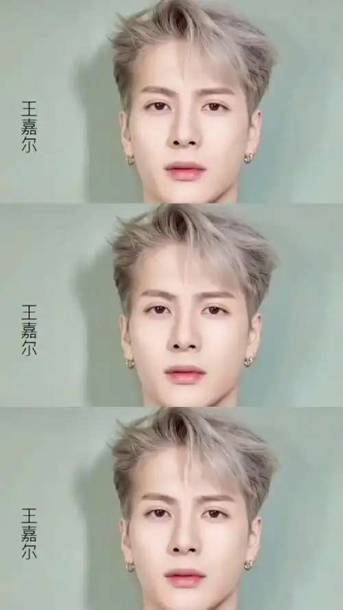 王嘉尔三七分发型,这是我见过模仿最像的一个了