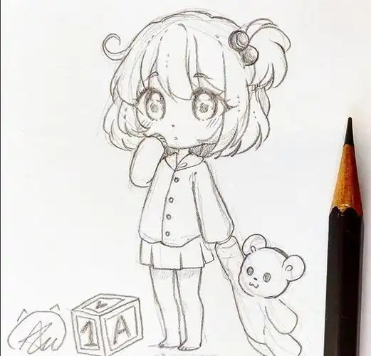 铅笔动漫人物插画作品欣赏,铅笔手绘漫画人物插画铅笔画人物头像简单