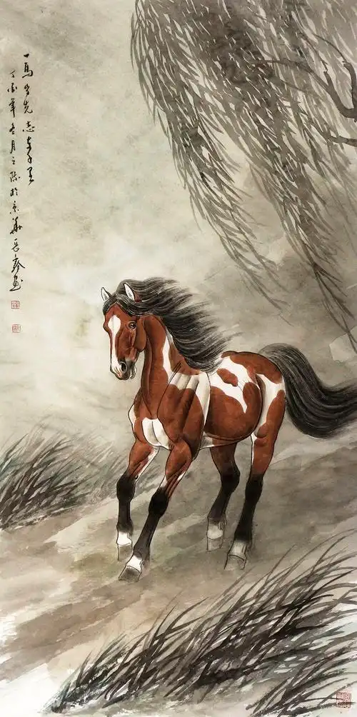 博宝·资讯 | 刘长鑫国画骏马作品赏析:春风得意,马到成功