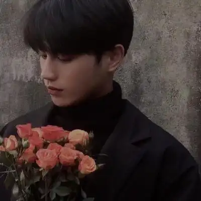 捧花男生头像