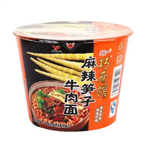 统一巧面馆麻辣笋子牛肉面112g桶麻辣
