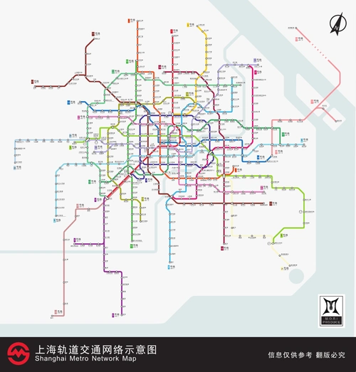 上海地铁规划示意图