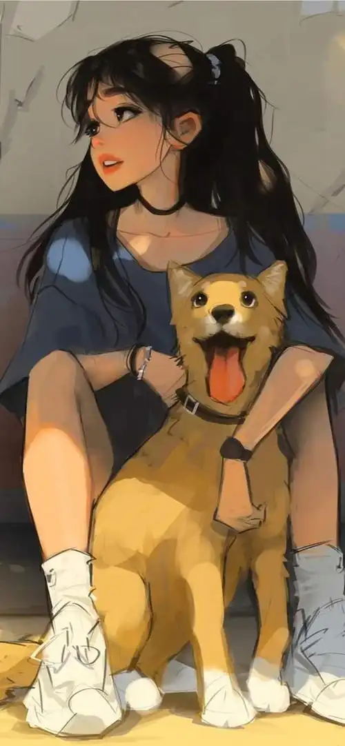 又美又酷的女生插画壁纸,永远简单又单纯