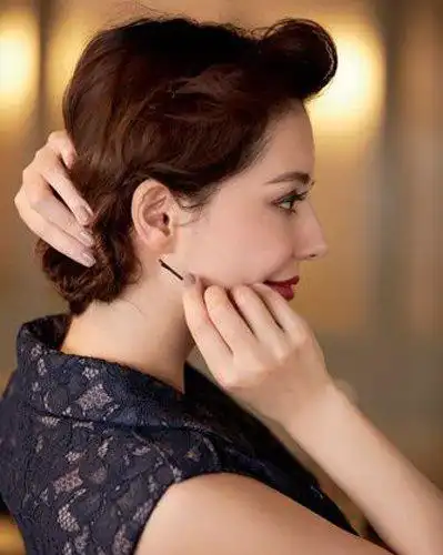 超短发盘起来的图片 超短头怎么样盘起来