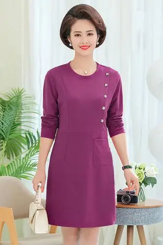 中老年连衣裙秋