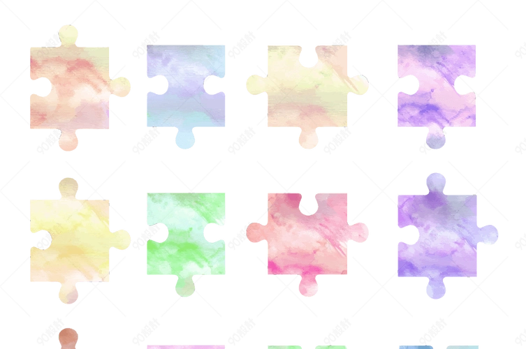 水彩拼图